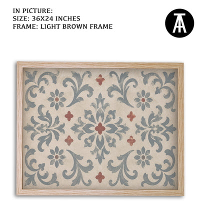 Artwork in Light Brown Frame