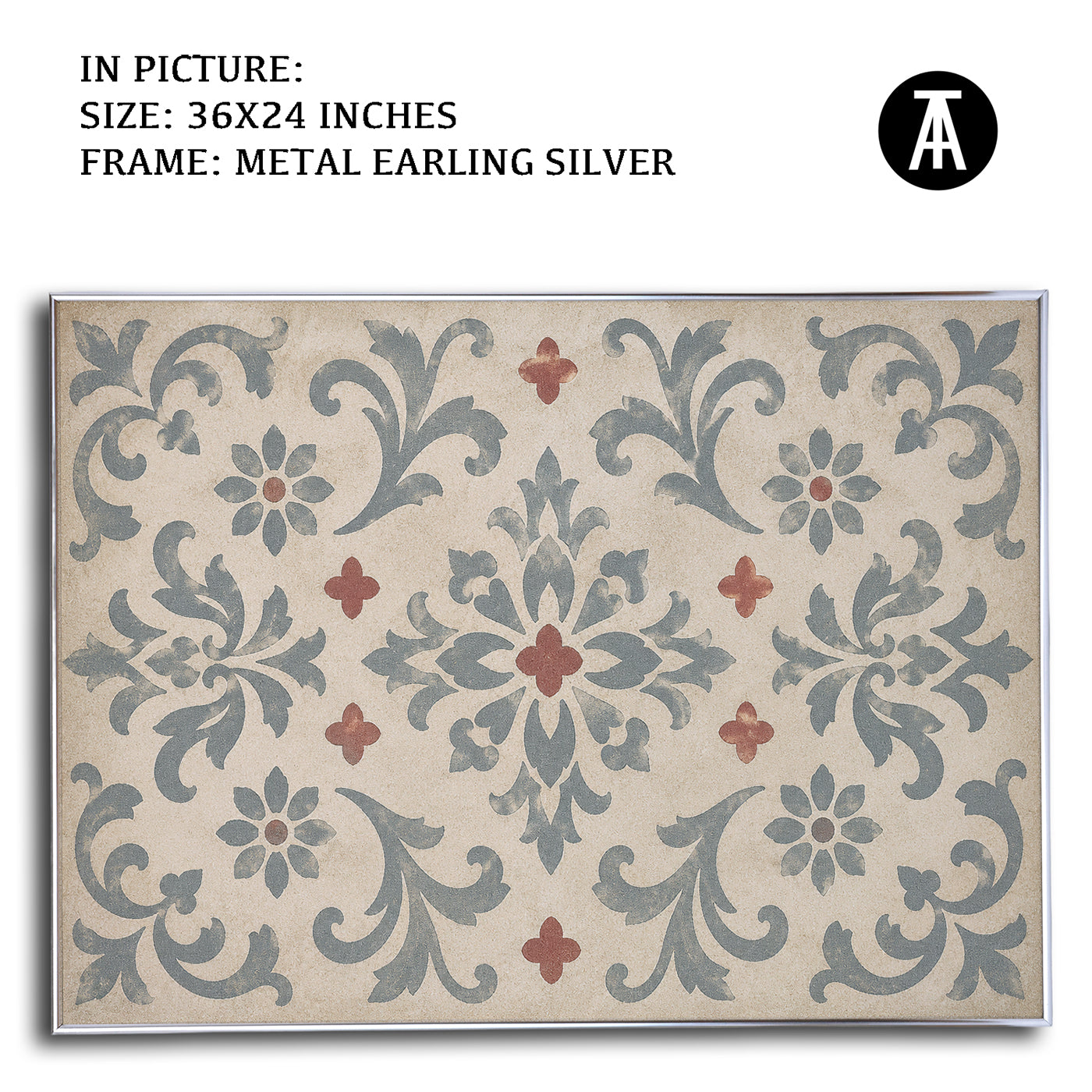 Artwork in Metal Earling Silver Frame