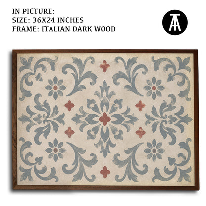 Artwork in Dark Wood Frame