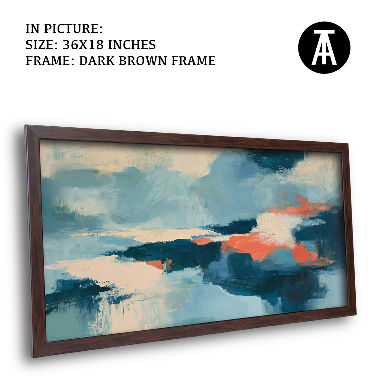 Artwork in Dark Brown Frame