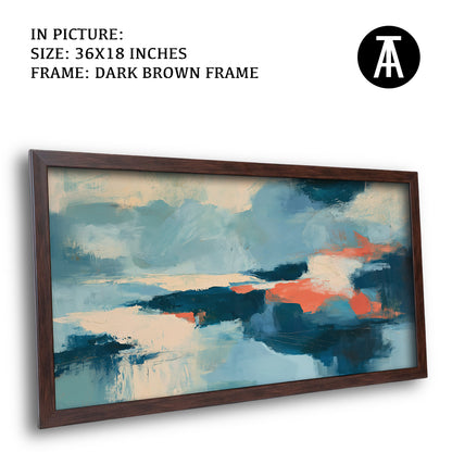 Artwork in Dark Brown Frame