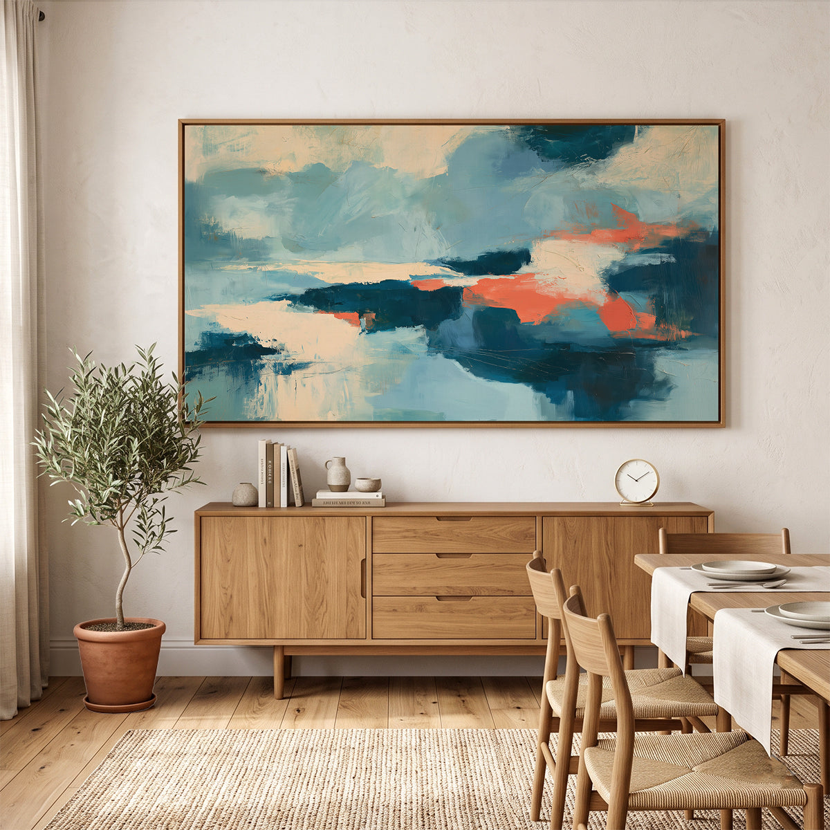 Abstract Painting in a Lifestyle Setting