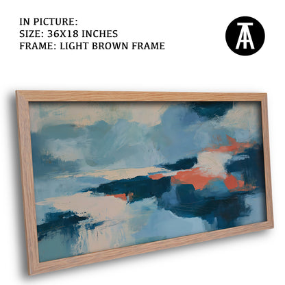 Artwork in Light Brown Frame