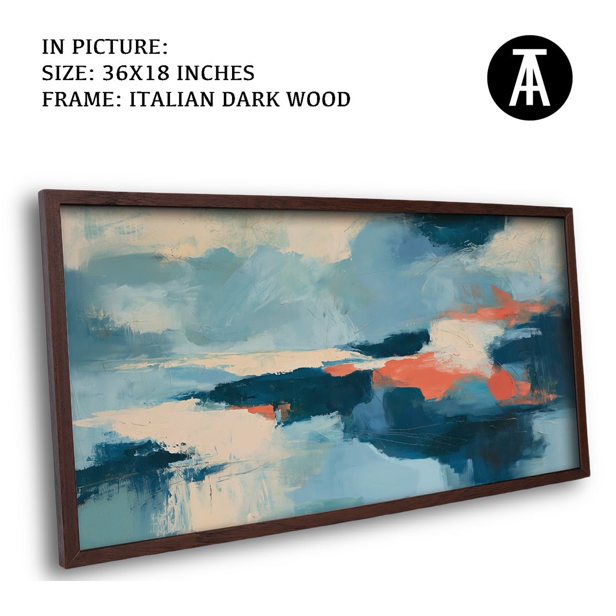 Artwork in Dark Wood Frame