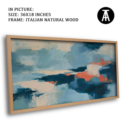 Artwork in Natural Wood Frame