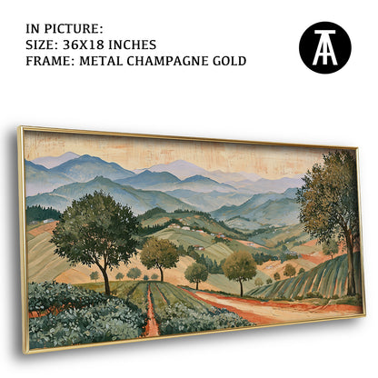 Artwork in Metal Champagne Gold Frame
