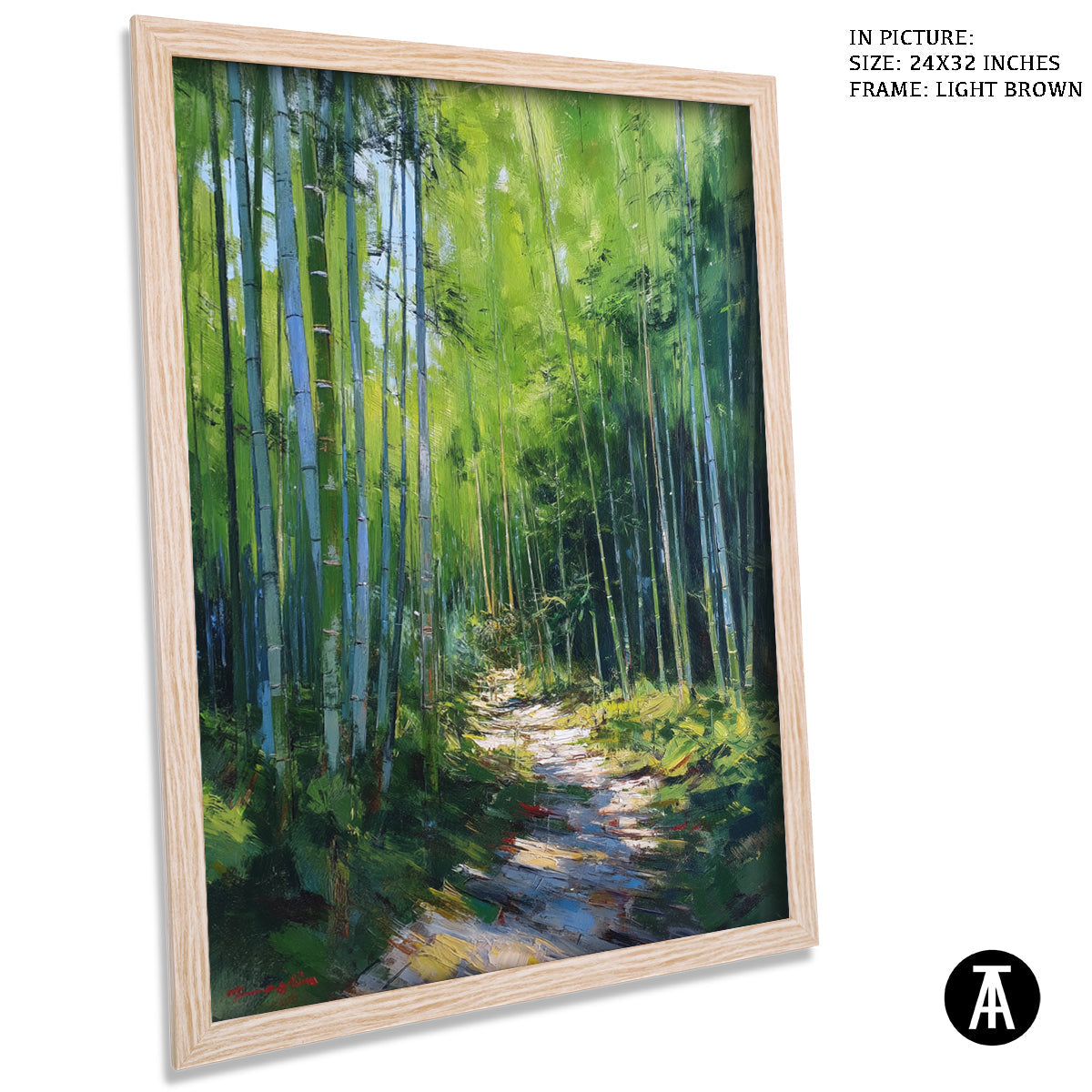 Artwork in Dark Brown Frame