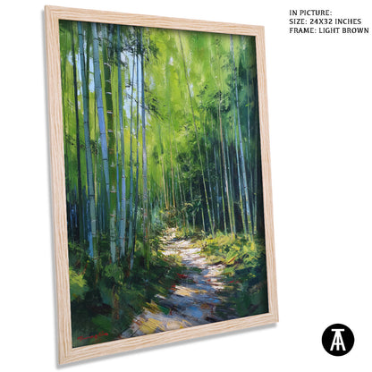 Artwork in Dark Brown Frame