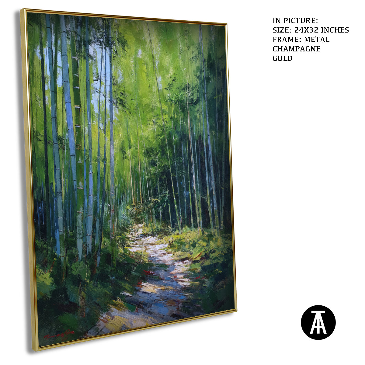 Artwork in Light Brown Frame