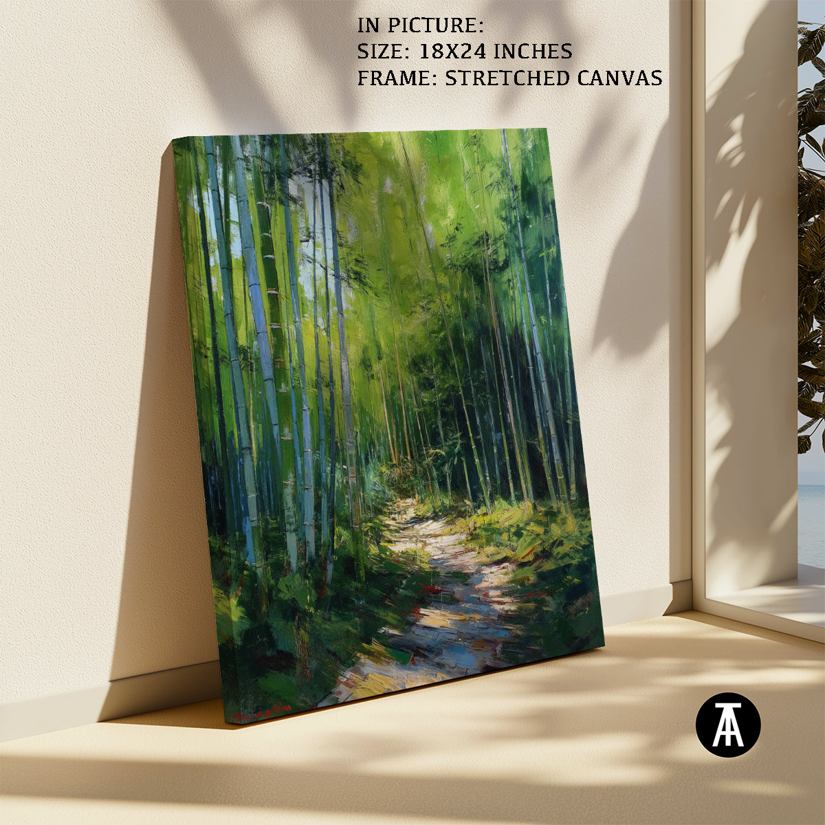 Artwork in Natural Wood Frame