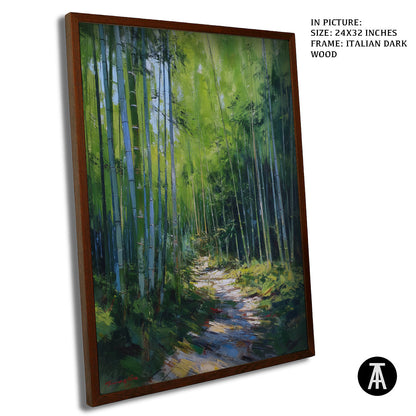 Artwork in Dark Wood Frame