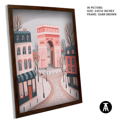 Artwork in Dark Brown Frame