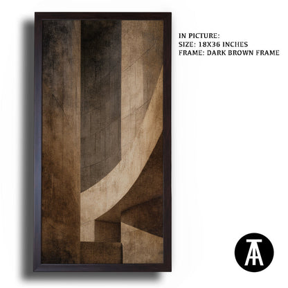 Artwork in Dark Brown Frame