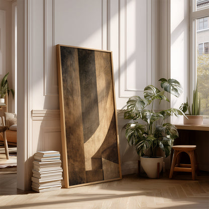 Panoramic Indian Painting in a Lifestyle Setting