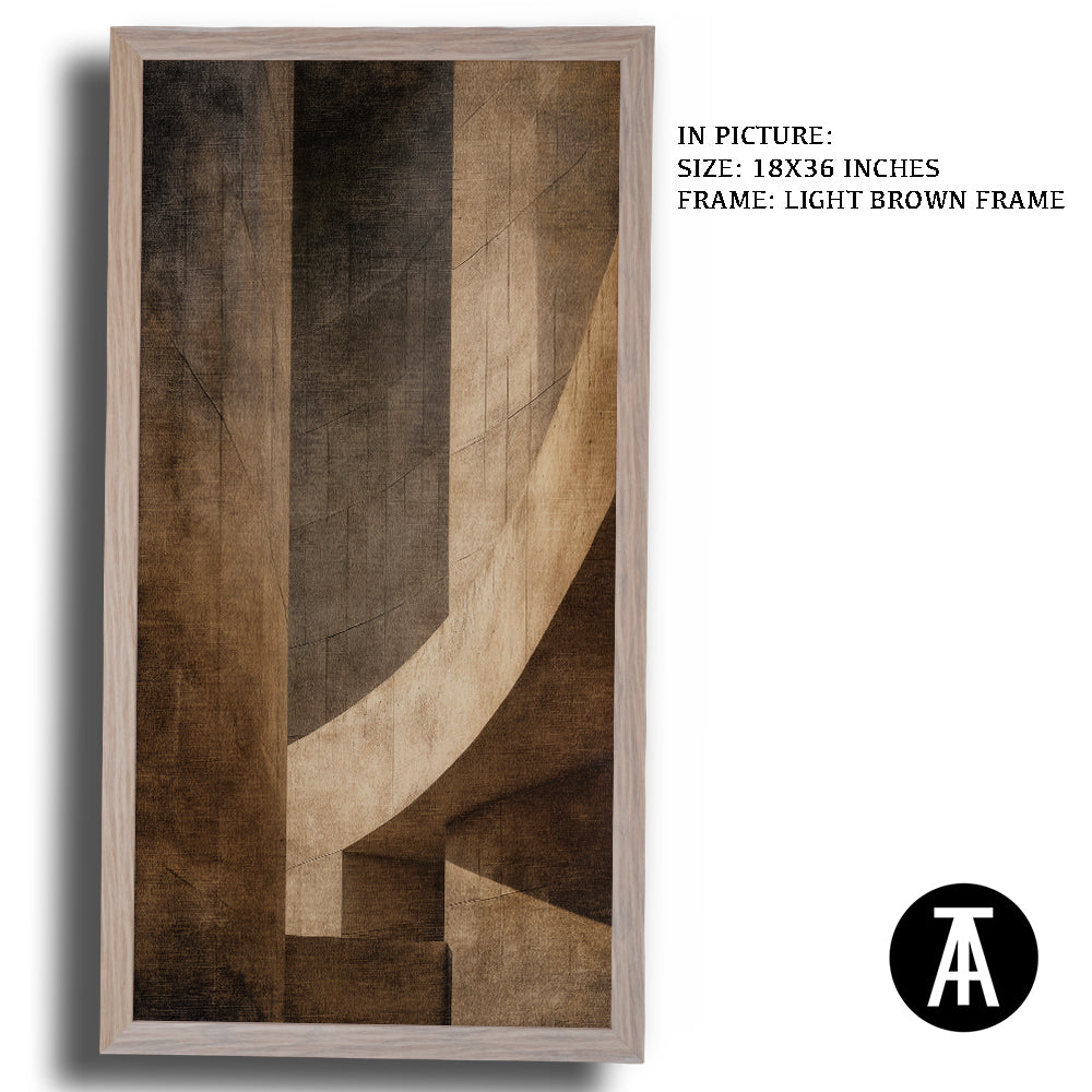 Artwork in Light Brown Frame