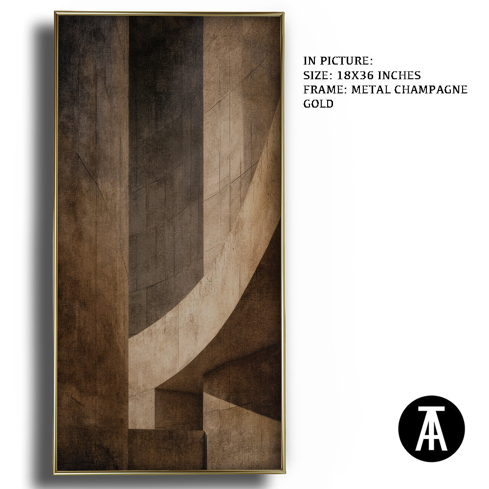 Artwork in Metal Champagne Gold Frame