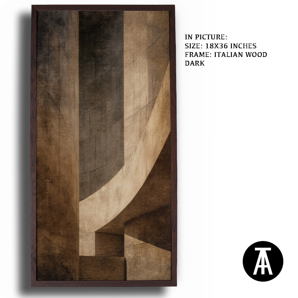 Artwork in Dark Wood Frame