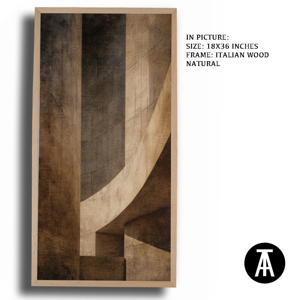 Artwork in Natural Wood Frame