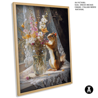 Artwork in Natural Wood Frame