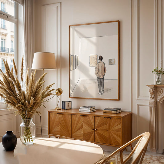 Minimalist Painting in a Lifestyle Setting