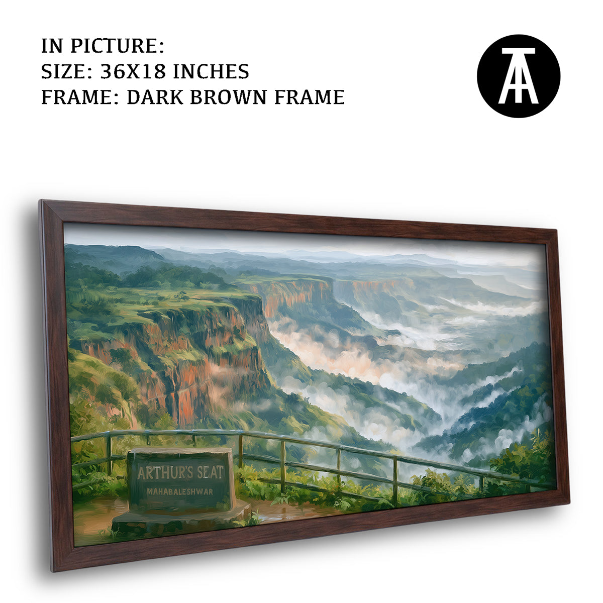 Artwork in Dark Brown Frame