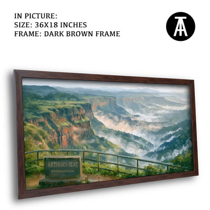 Artwork in Dark Brown Frame