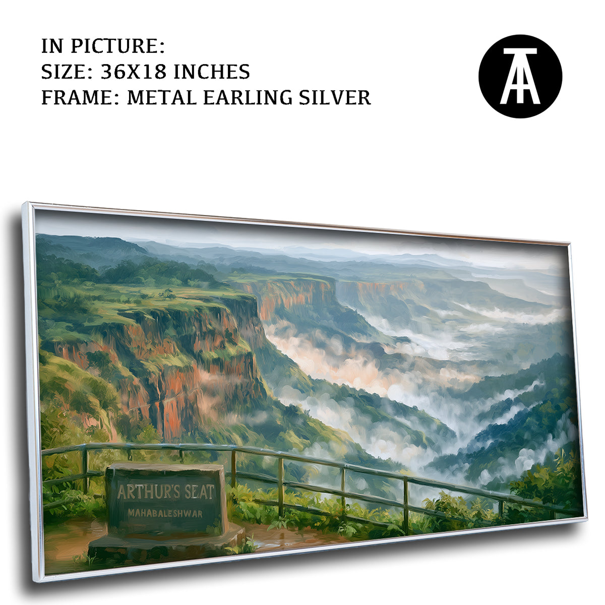 Artwork in Metal Earling Silver Frame