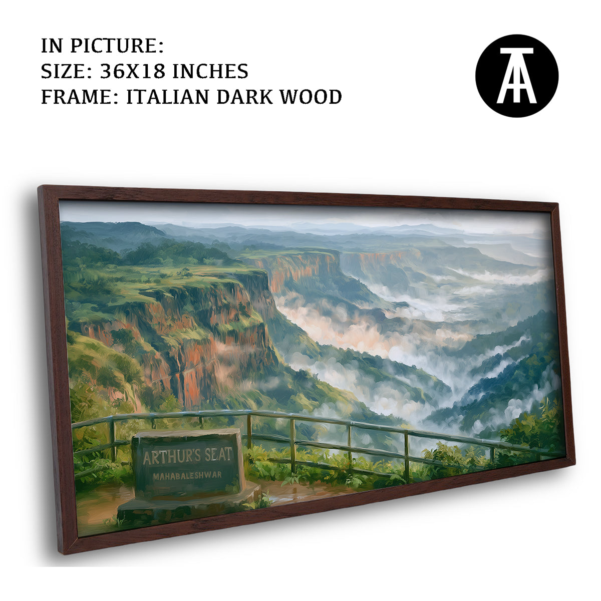 Artwork in Dark Wood Frame