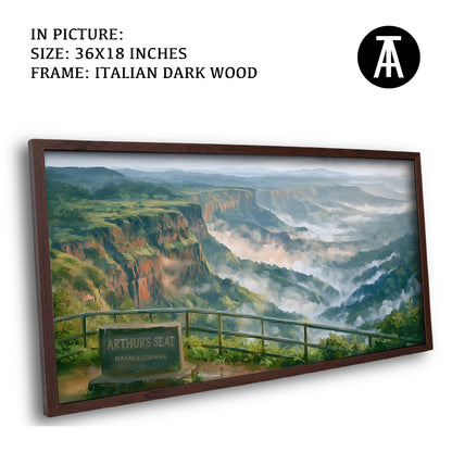 Artwork in Dark Wood Frame