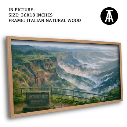 Artwork in Natural Wood Frame