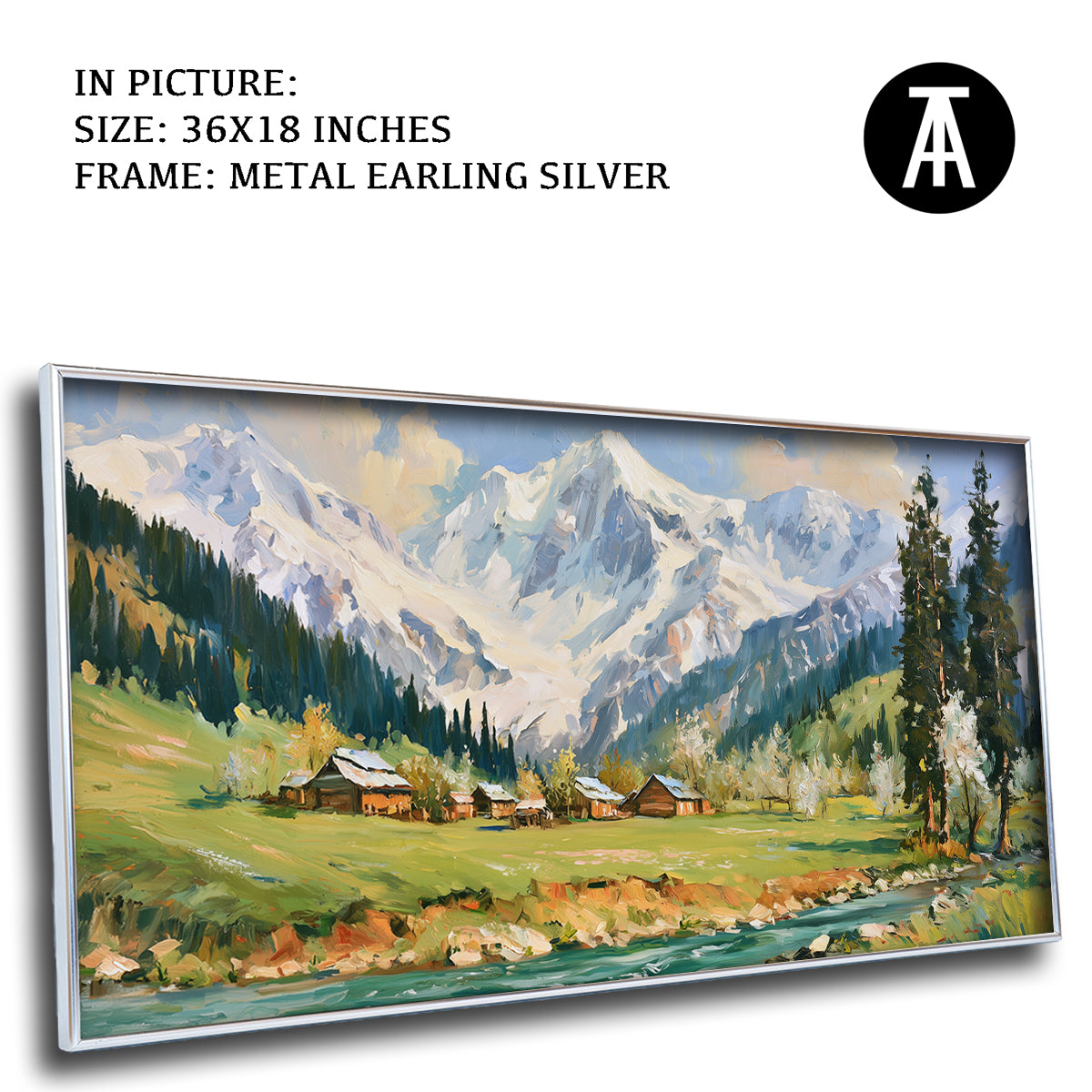 Artwork in Metal Earling Silver Frame