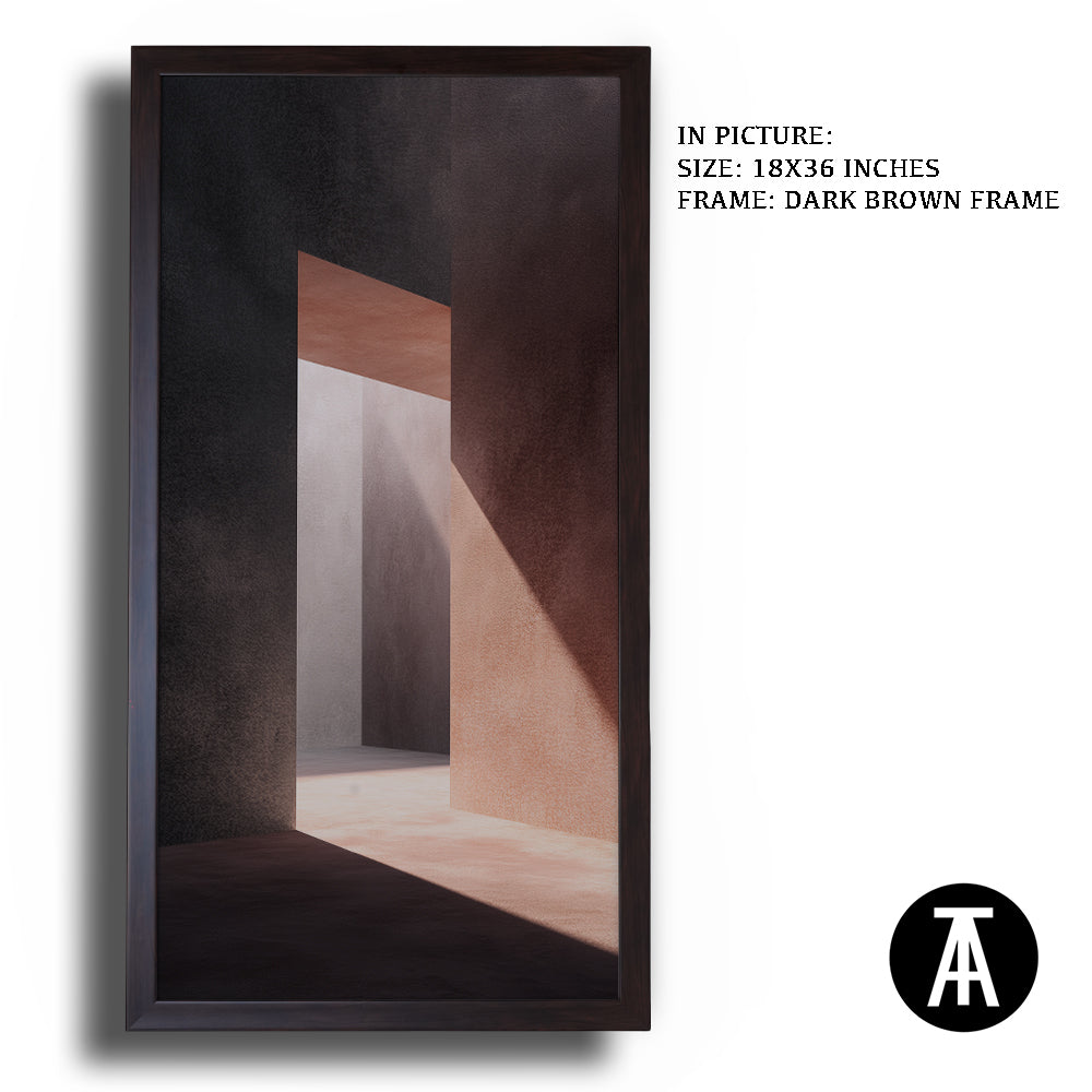 Artwork in Dark Brown Frame