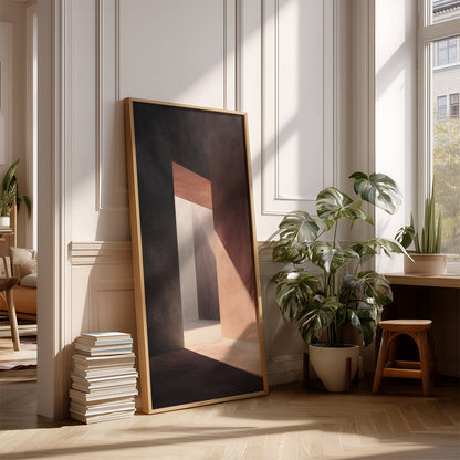 Panoramic Indian Painting in a Lifestyle Setting