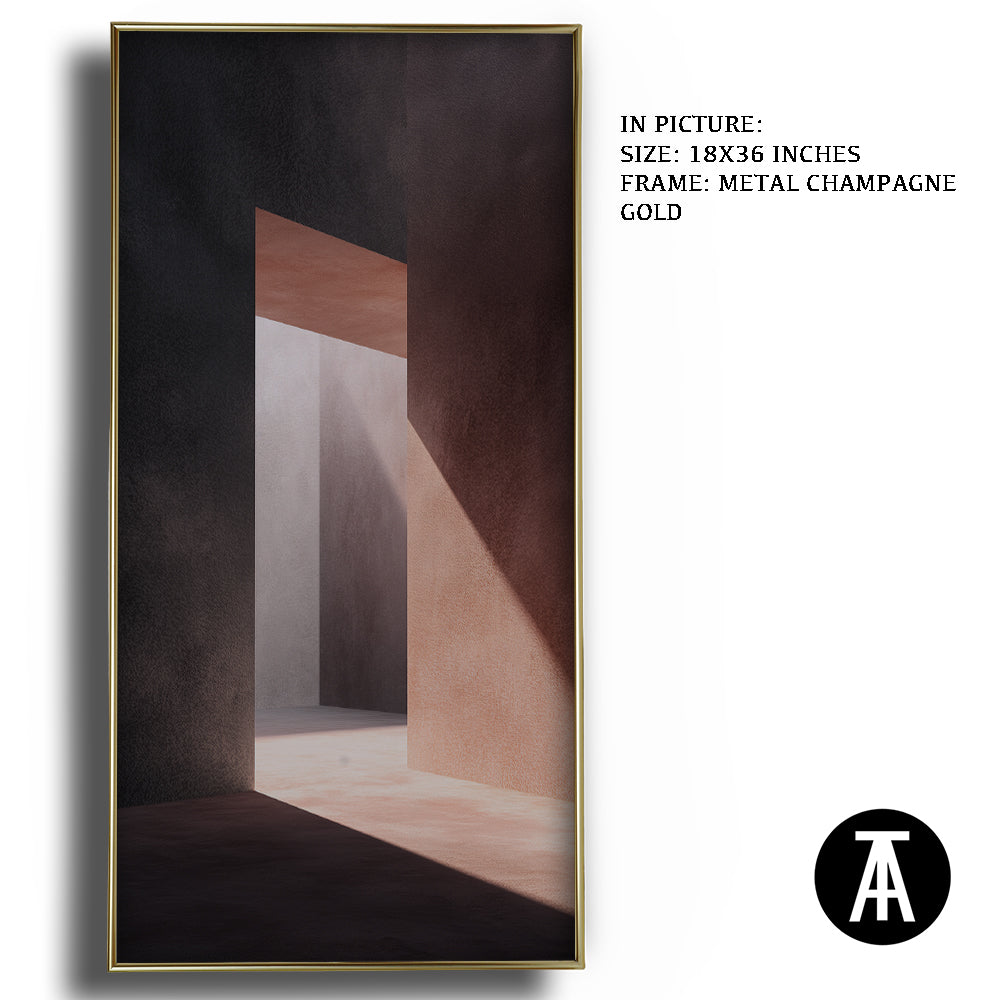 Artwork in Metal Champagne Gold Frame