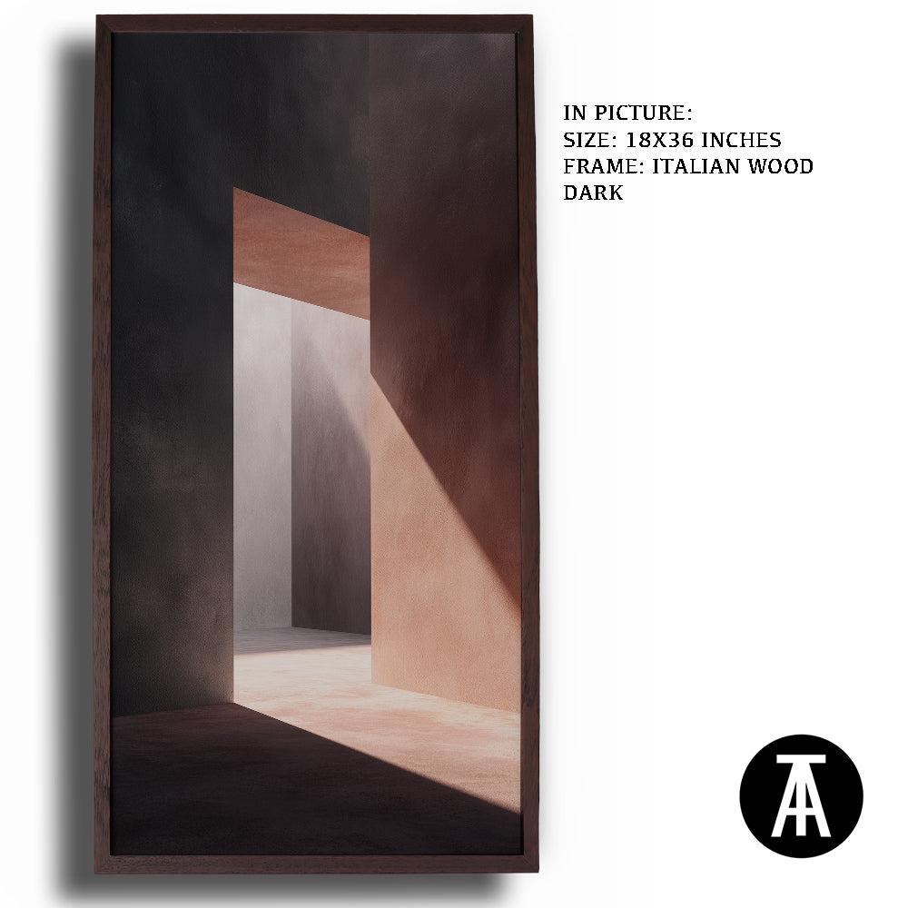 Artwork in Dark Wood Frame