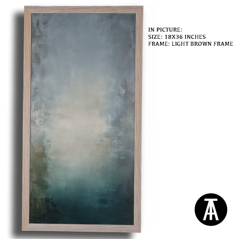 Artwork in Light Brown Frame