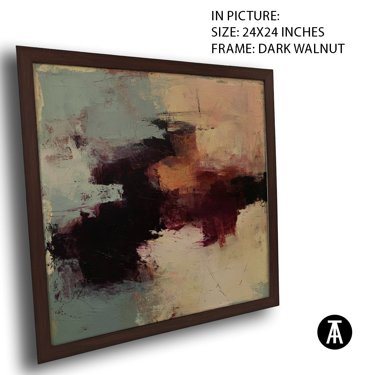 Artwork in Dark Walnut Frame