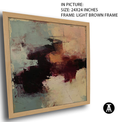 Artwork in Light Brown Frame