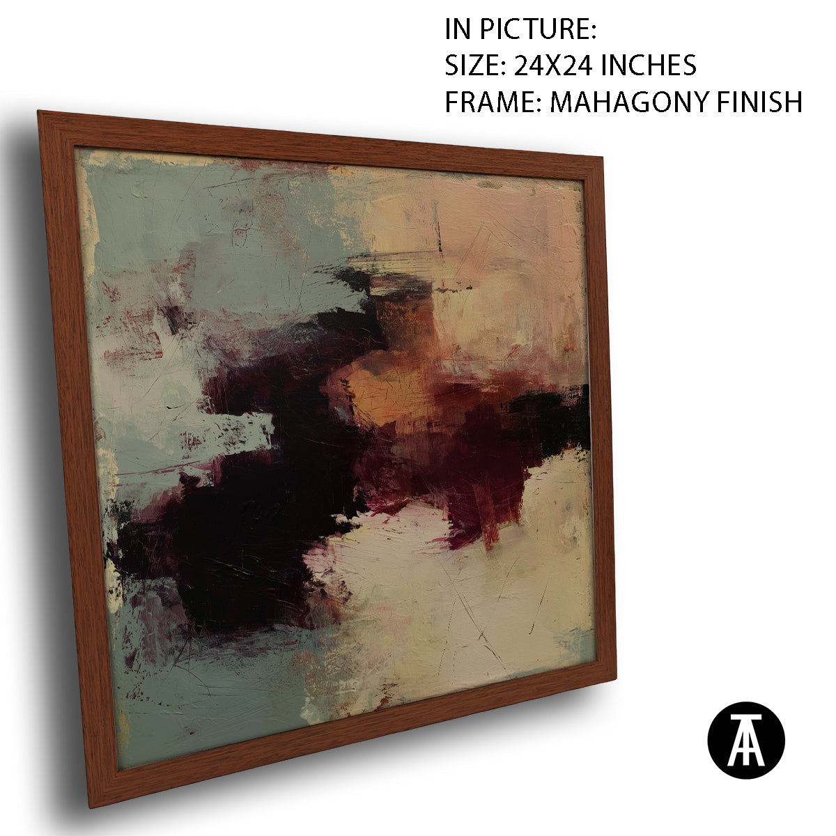 Artwork in Mahogany Finish Frame