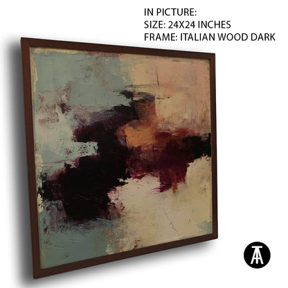 Artwork in Dark Wood Frame