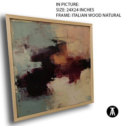 Artwork in Natural Wood Frame