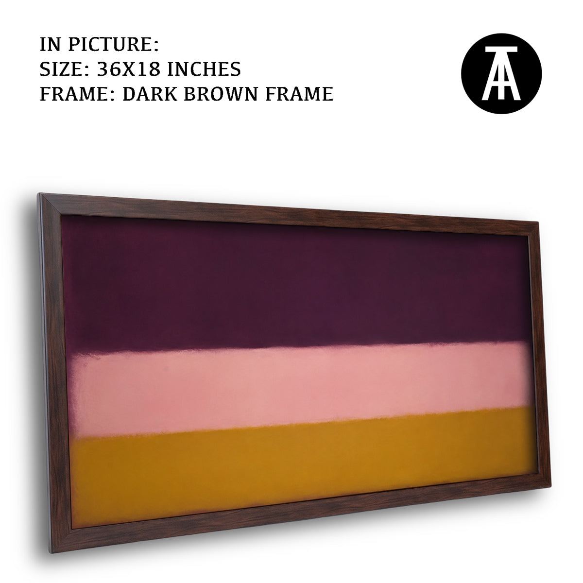 Artwork in Dark Brown Frame