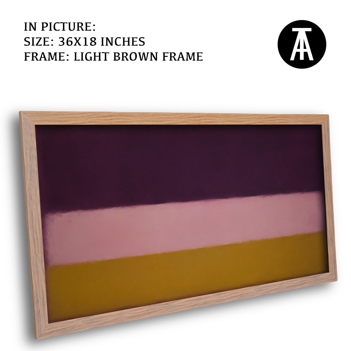 Artwork in Light Brown Frame
