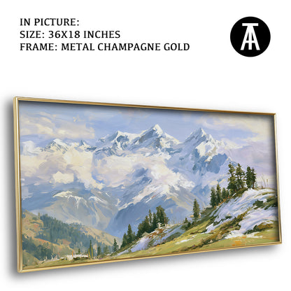Artwork in Metal Champagne Gold Frame