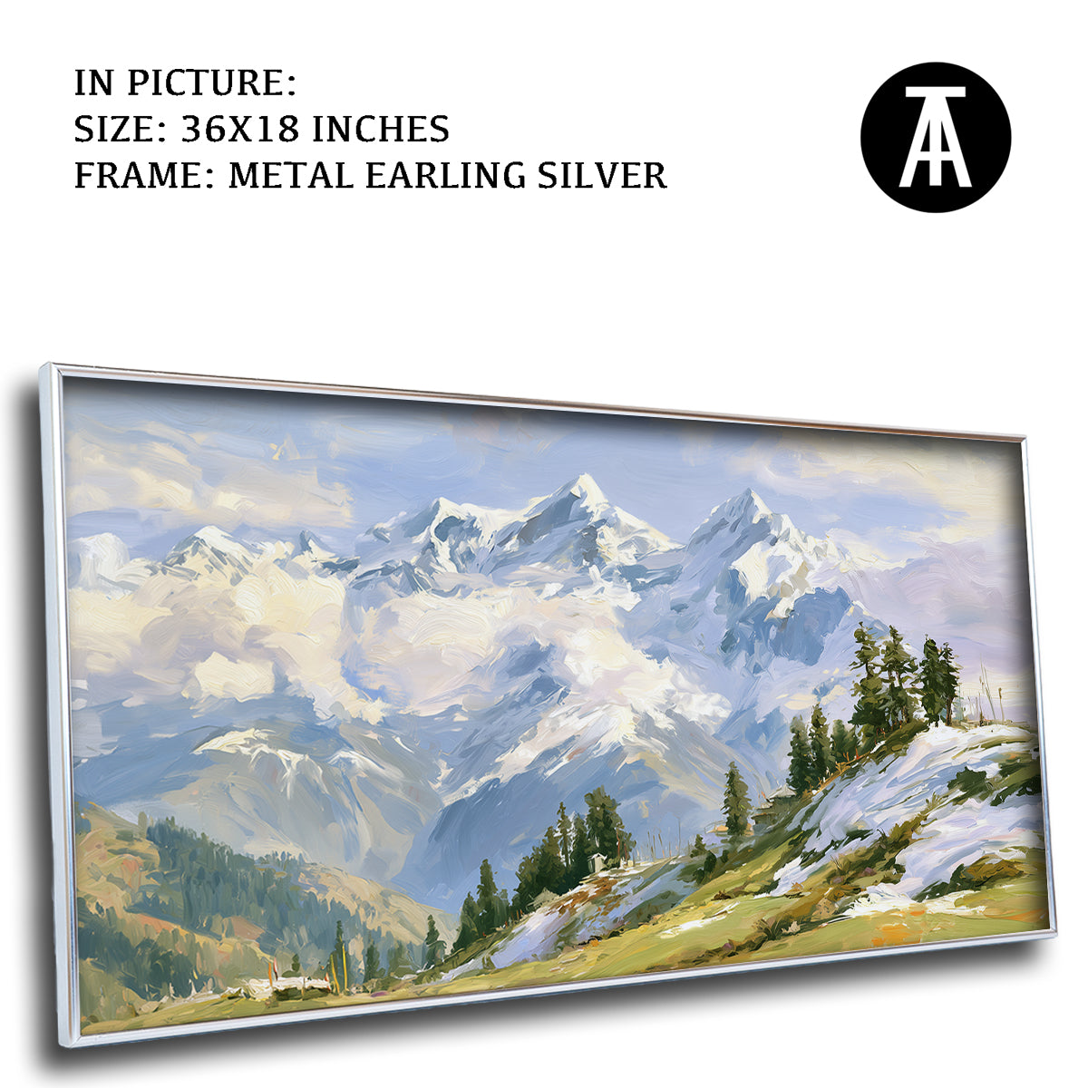 Artwork in Metal Earling Silver Frame