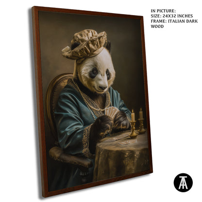 Artwork in Dark Wood Frame