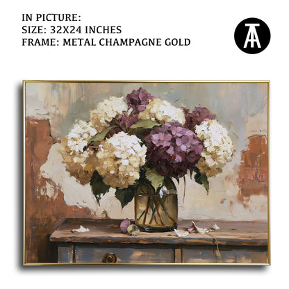 Artwork in Metal Champagne Gold Frame