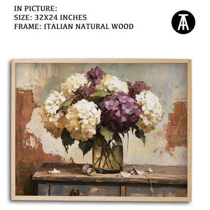 Artwork in Natural Wood Frame