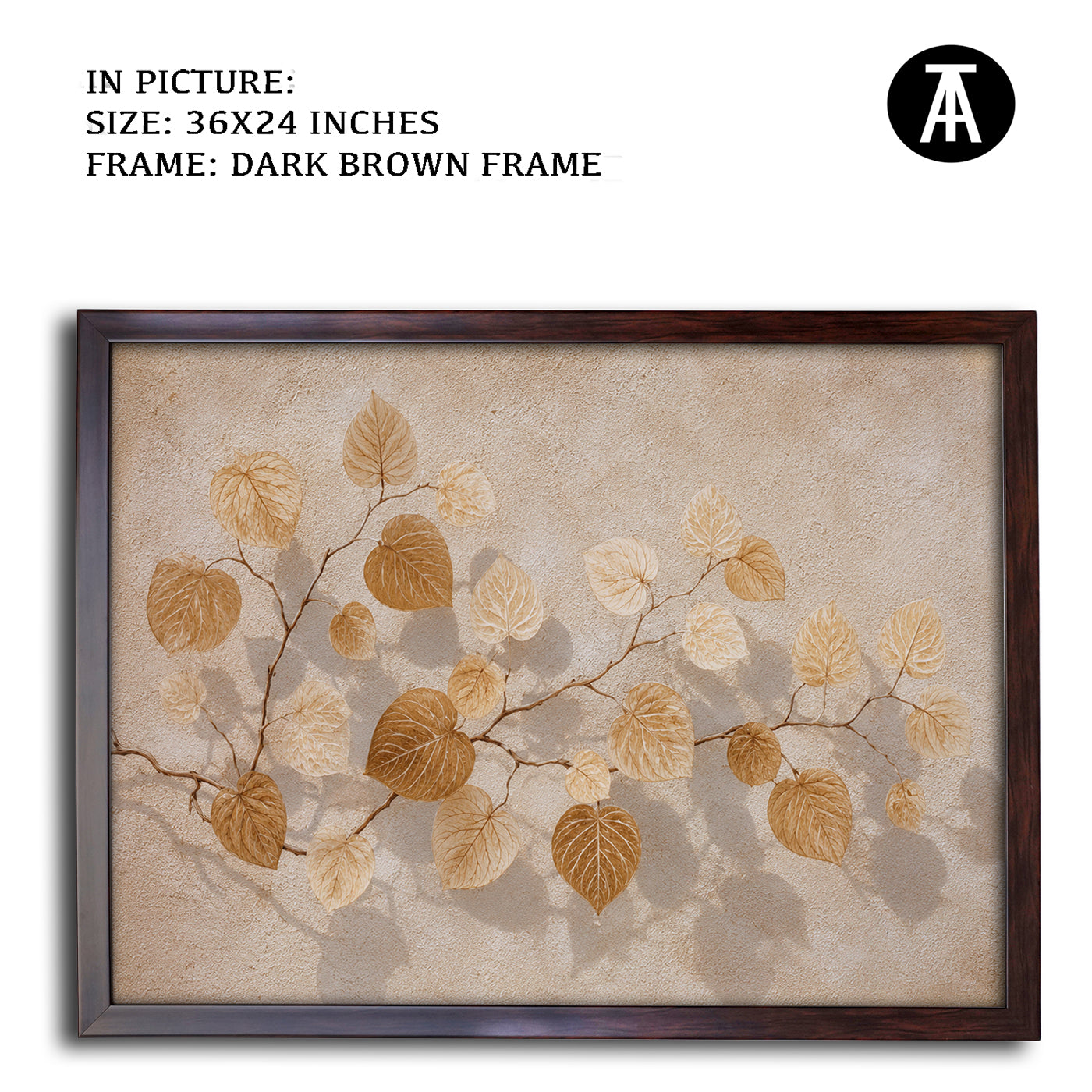 Artwork in Dark Brown Frame