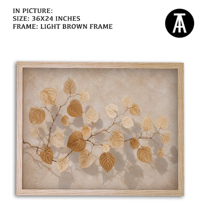 Artwork in Light Brown Frame